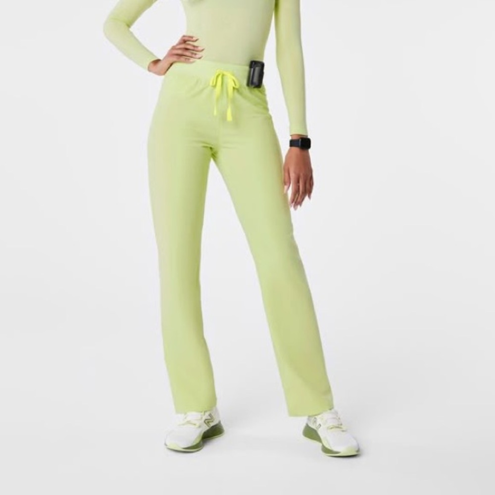 FIGS High Waisted Livingston PETITE Scrub Pants - Sea Mist
